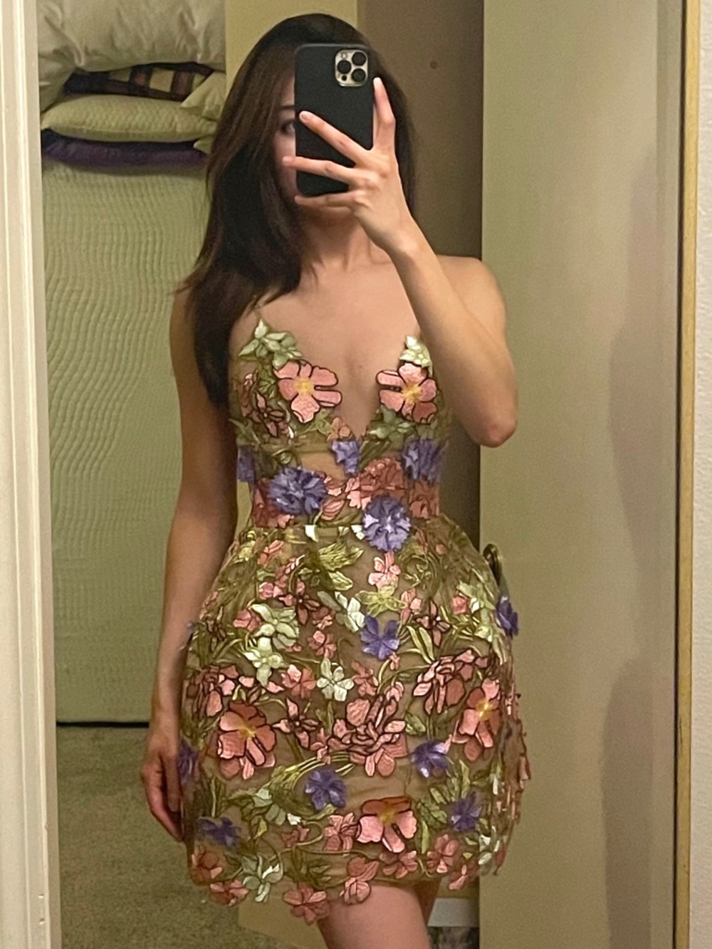 NEW BRONX AND BANCO Iris Floral Aria Pink Purple Multi Mini Dress XS - Picture 4 of 11